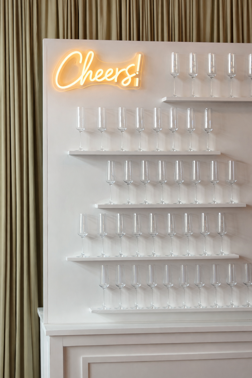 Champagne wall rental